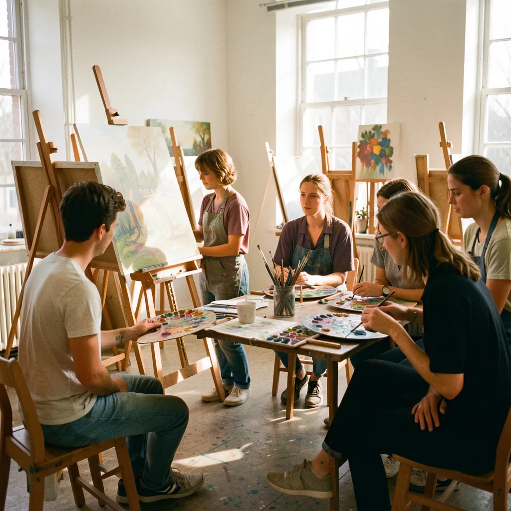 Overview of available painting course offerings